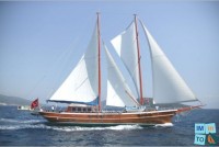 Location de bateau en Turquie : Le bateau qui caractérise la croisière Turquoise est un Caïque en bois de construction traditionnelle, que l'on appelle communément ''Gulet'' (Goélette) ou Ketch.