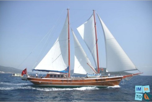 Location de bateau en Turquie : Le bateau qui caractérise la croisière Turquoise est un Caïque en bois de construction traditionnelle, que l'on appelle communément ''Gulet'' (Goélette) ou Ketch. 