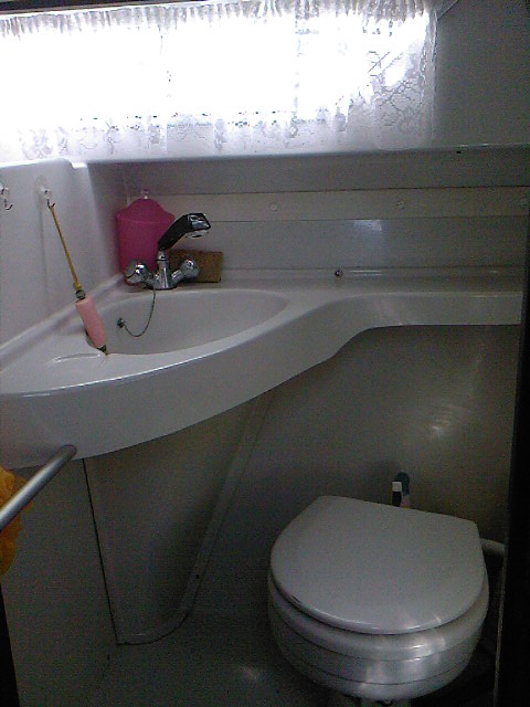 salle de bain (wc marin + douche + évier)
