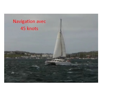 navigation avec 45 knots